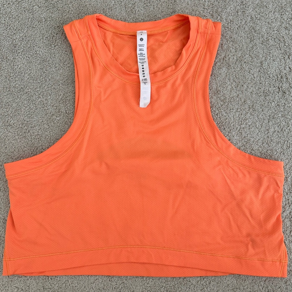 Lululemon Athletic Bright Orange Top, Size 4